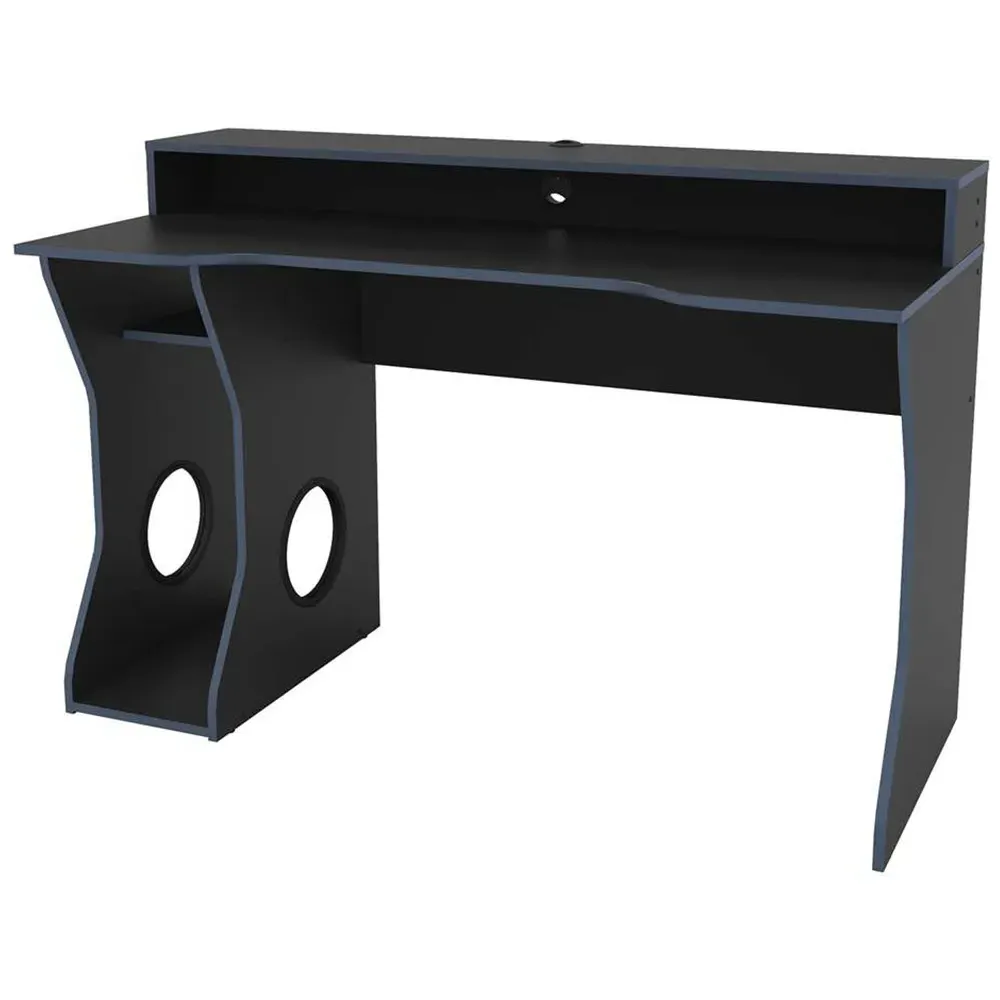 Enzo Gaming Computer Desk with Storage - Black, Blue