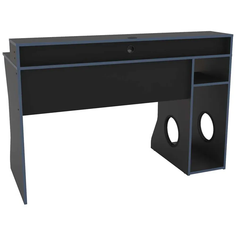 Enzo Gaming Computer Desk with Storage - Black, Blue