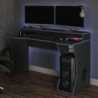 Enzo Gaming Computer Desk with Storage - Black, Blue