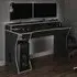 Enzo Gaming Computer Desk with Storage - Black, White
