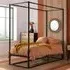 Farringdon Single 4 Poster Bed Frame - Black, Metal