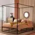 Farringdon Small Double 4 Poster Bed Frame - Black, Metal