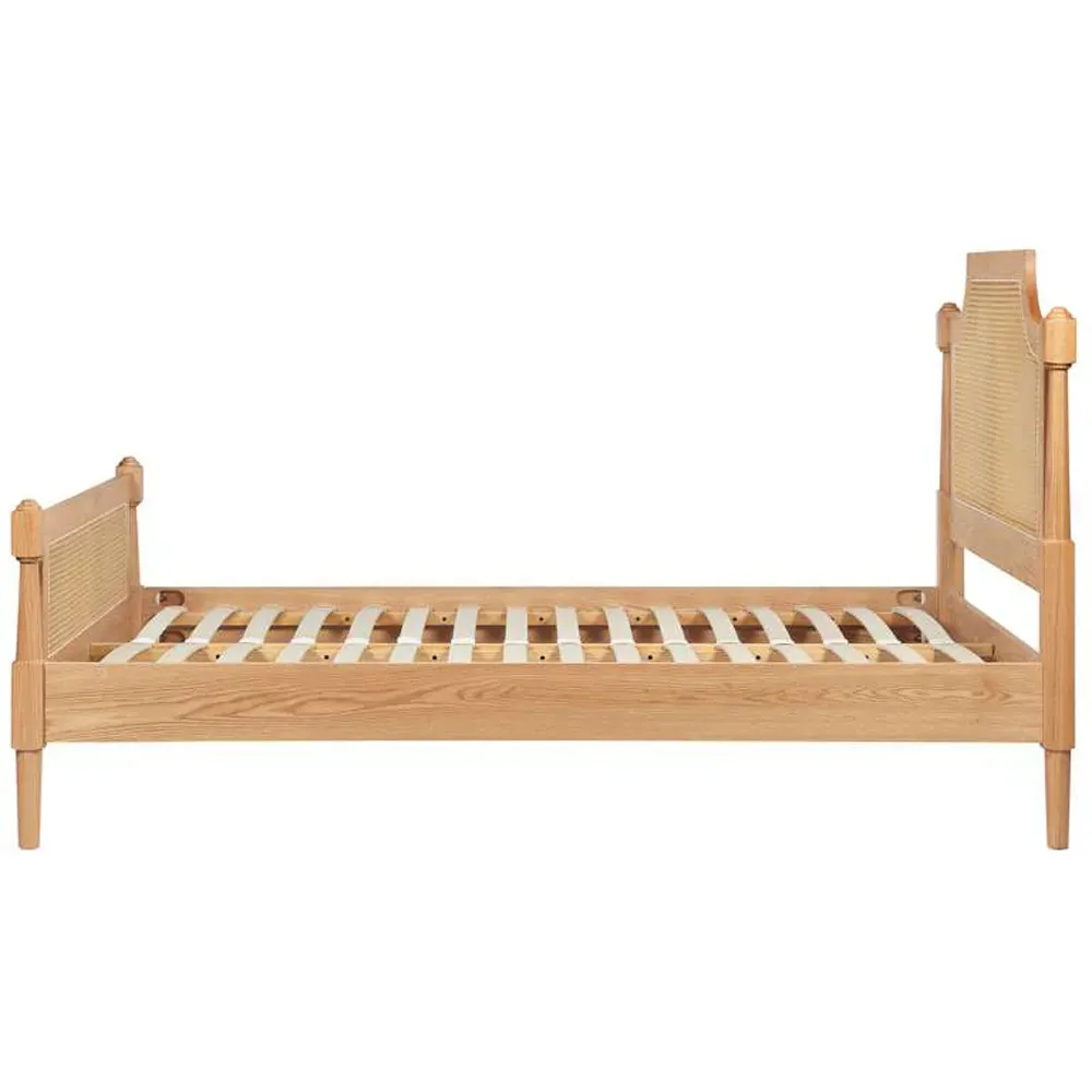 Geneva King Size Rattan Bed - Brown