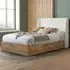 Halfden Double Ottoman Bed with Storage - White, Bouclé