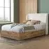 Halfden King Size Ottoman Bed with Storage - White, Bouclé