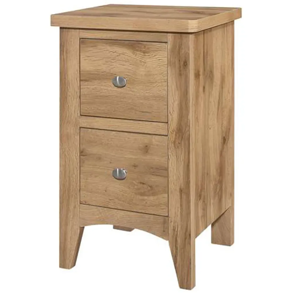 Hampstead 2 Drawer Bedside Table - Brown
