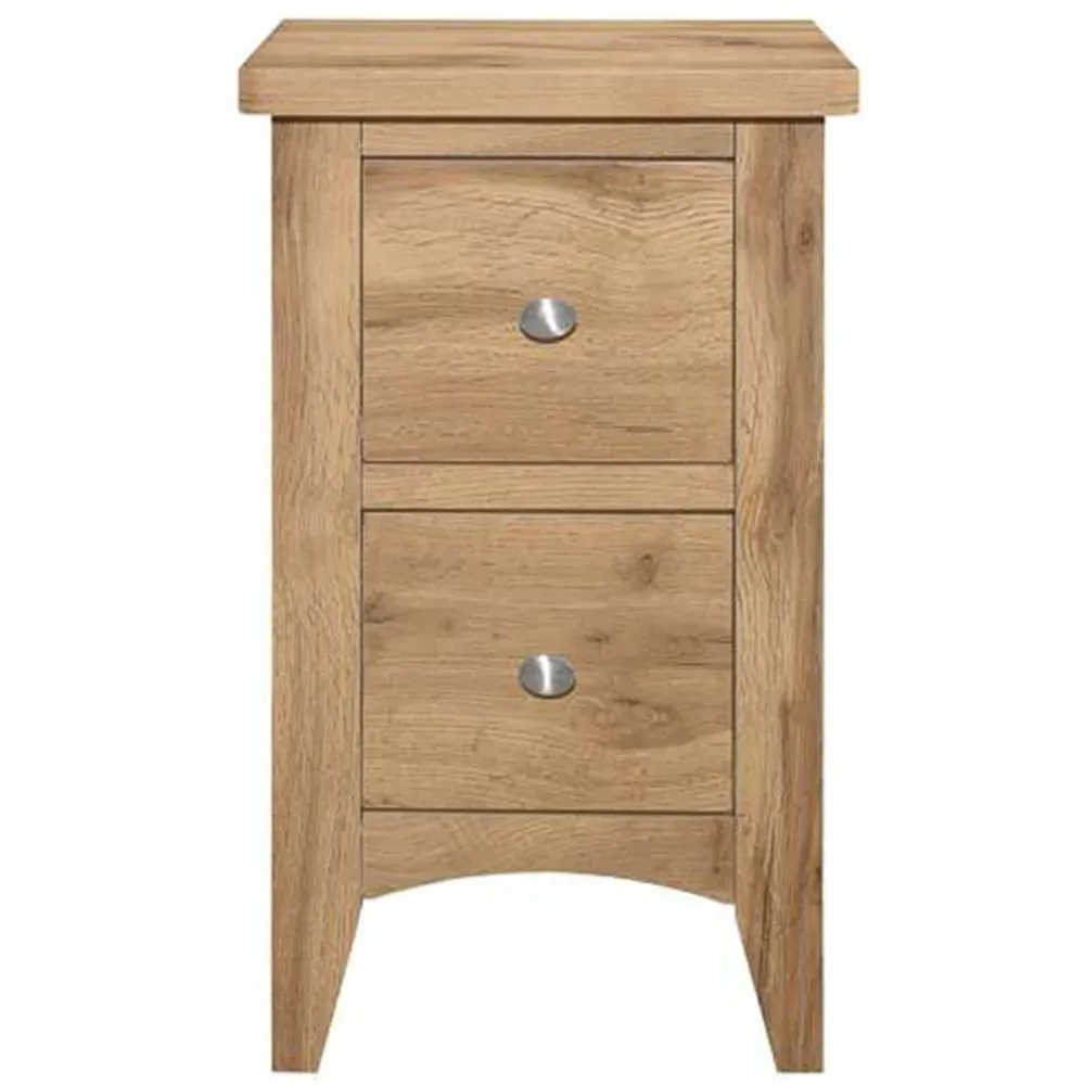 Hampstead 2 Drawer Bedside Table - Brown