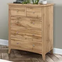 Hampstead 5 Drawer Storage Chest - Brown