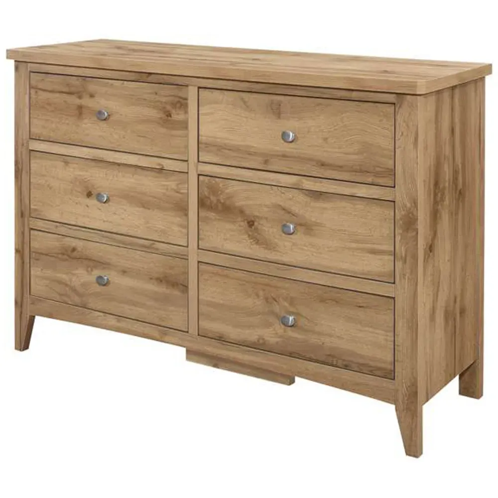 Hampstead 6 Drawer Chest of Drawers - Brown