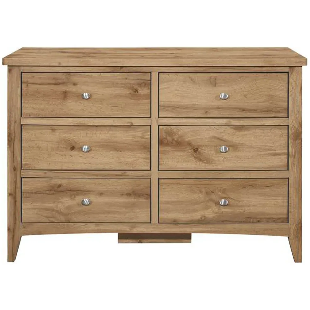 Hampstead 6 Drawer Chest of Drawers - Brown