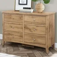 Hampstead 6 Drawer Chest of Drawers - Brown