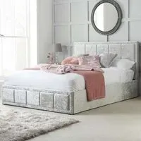 Hannover Double Ottoman Bed Frame with Storage - Grey