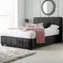 Hannover King Size Bed Frame - Black, Velour