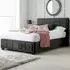 Hannover Small Double Bed Frame - Black, Velour