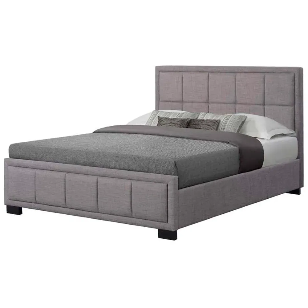 Hannover Small Double Bed Frame - Grey, Steel