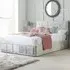 Hannover Small Double Ottoman Bed Frame with Storage - Grey