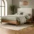 Hatti Double Bed Frame - White, Faux Fur