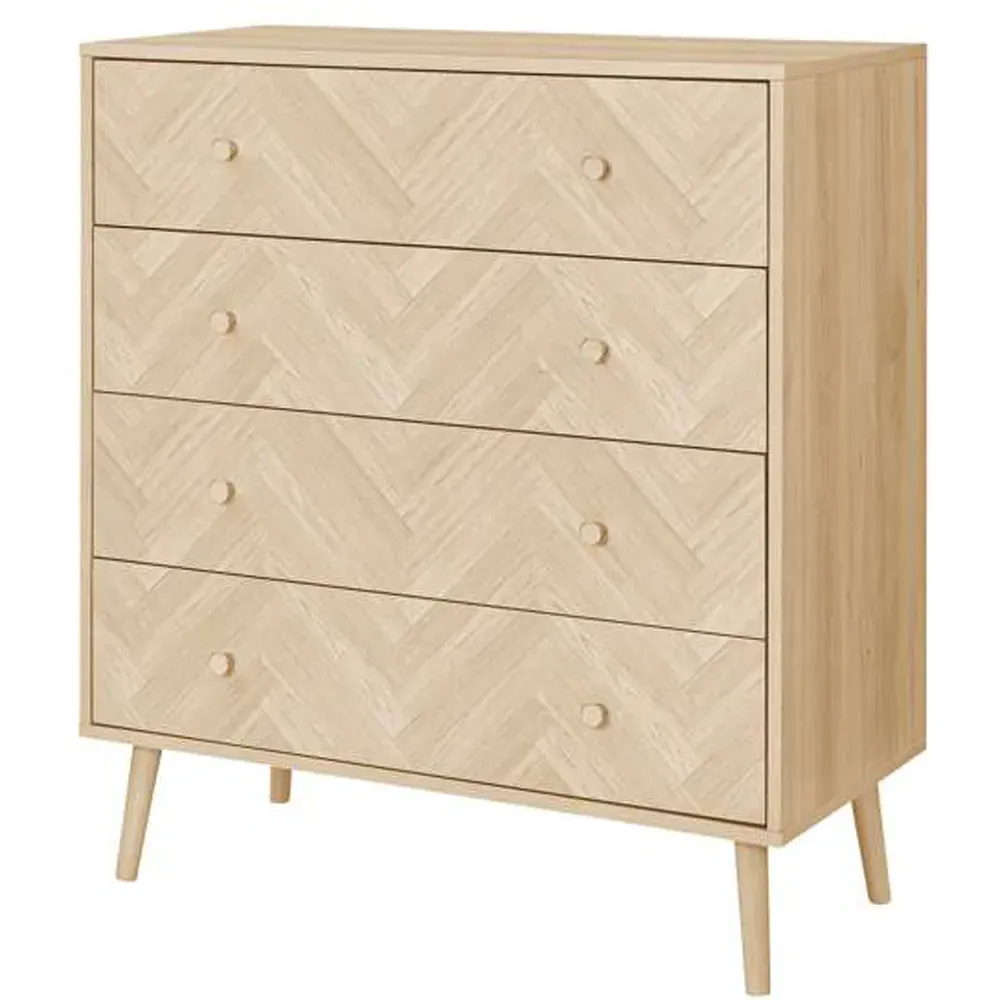 Herringford 4 Drawer Chest of Drawers - Brown, Oak