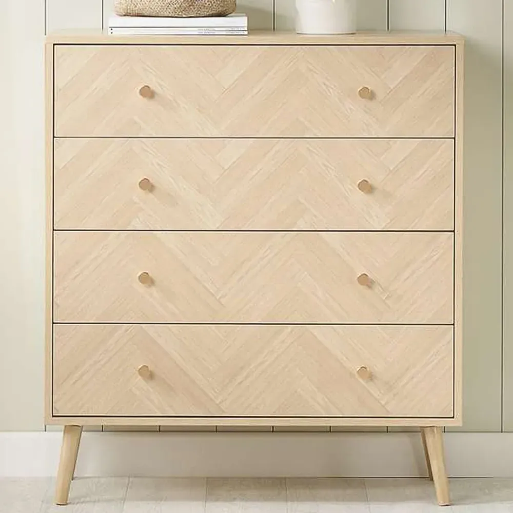 Herringford 4 Drawer Chest of Drawers - Brown, Oak image