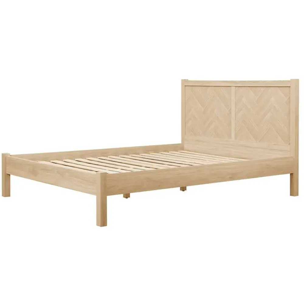 Herringford Double Bed Frame - Brown, Oak