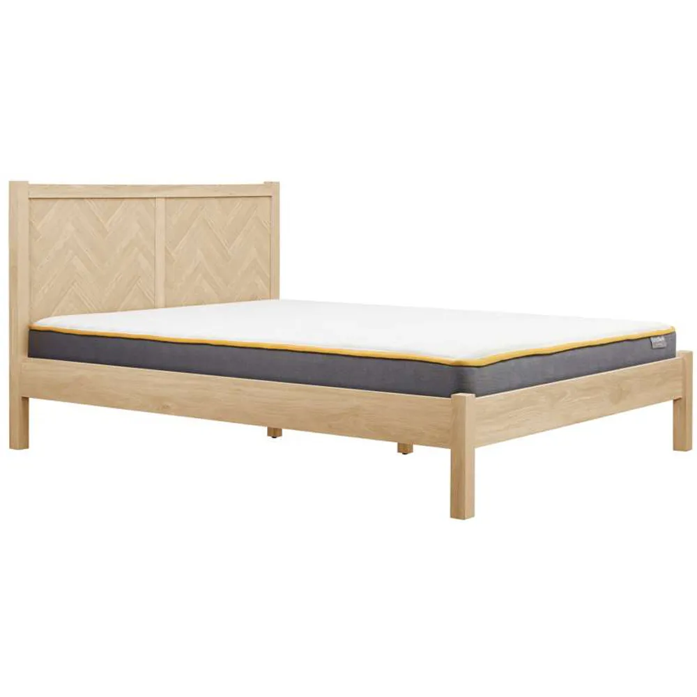 Herringford Double Bed Frame - Brown, Oak