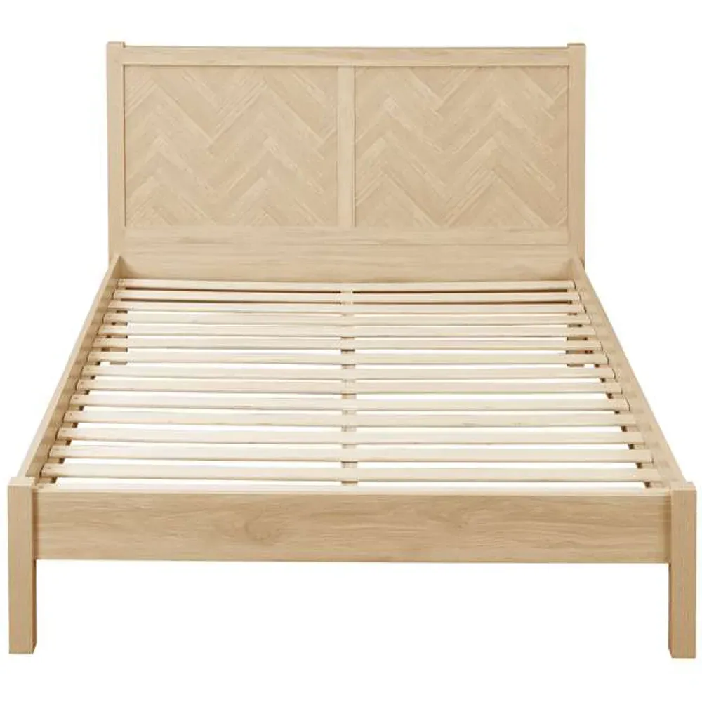 Herringford Double Bed Frame - Brown, Oak