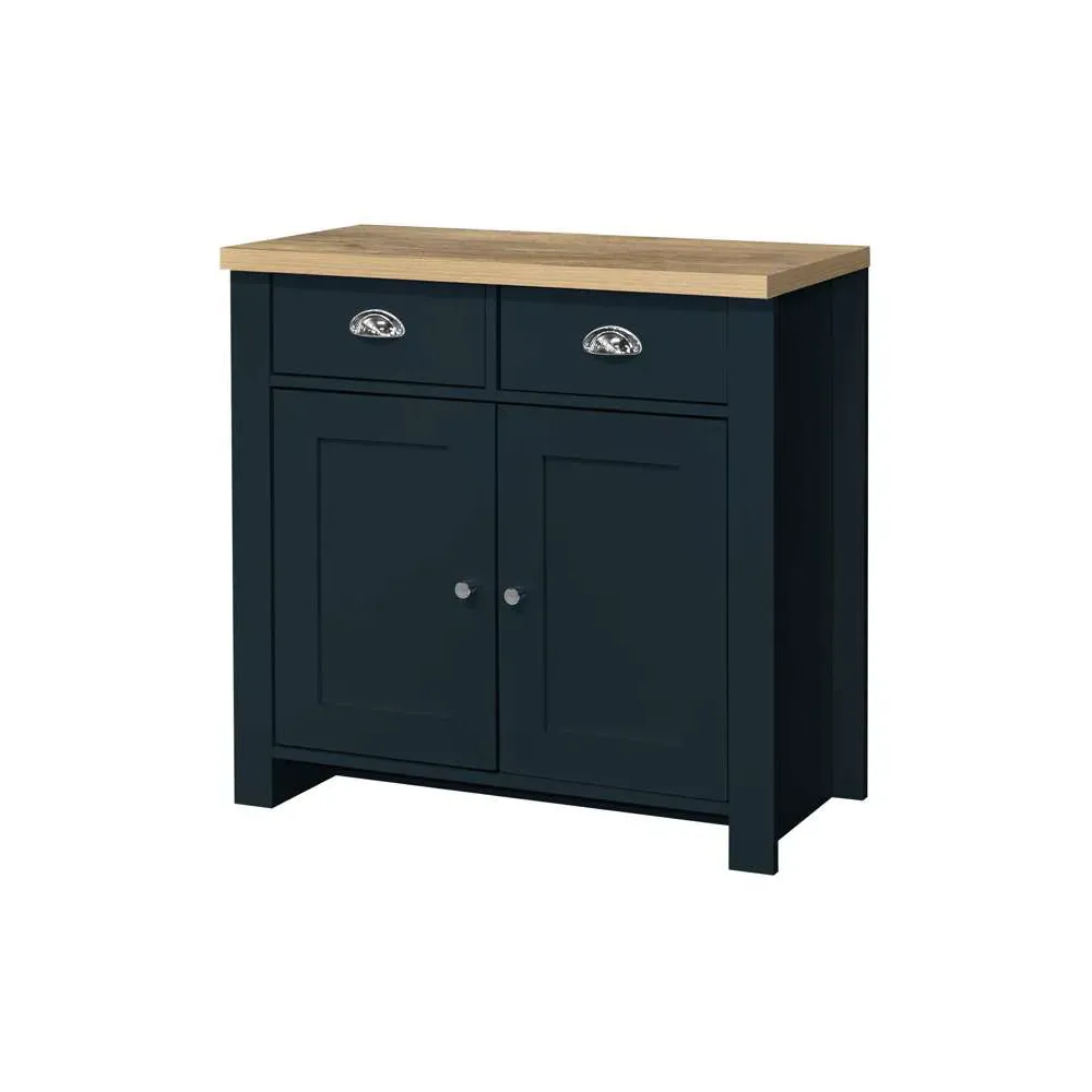 Highgate 2 Door 2 Drawer Sideboard - Blue, Oak