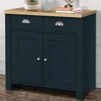 Highgate 2 Door 2 Drawer Sideboard - Blue, Oak