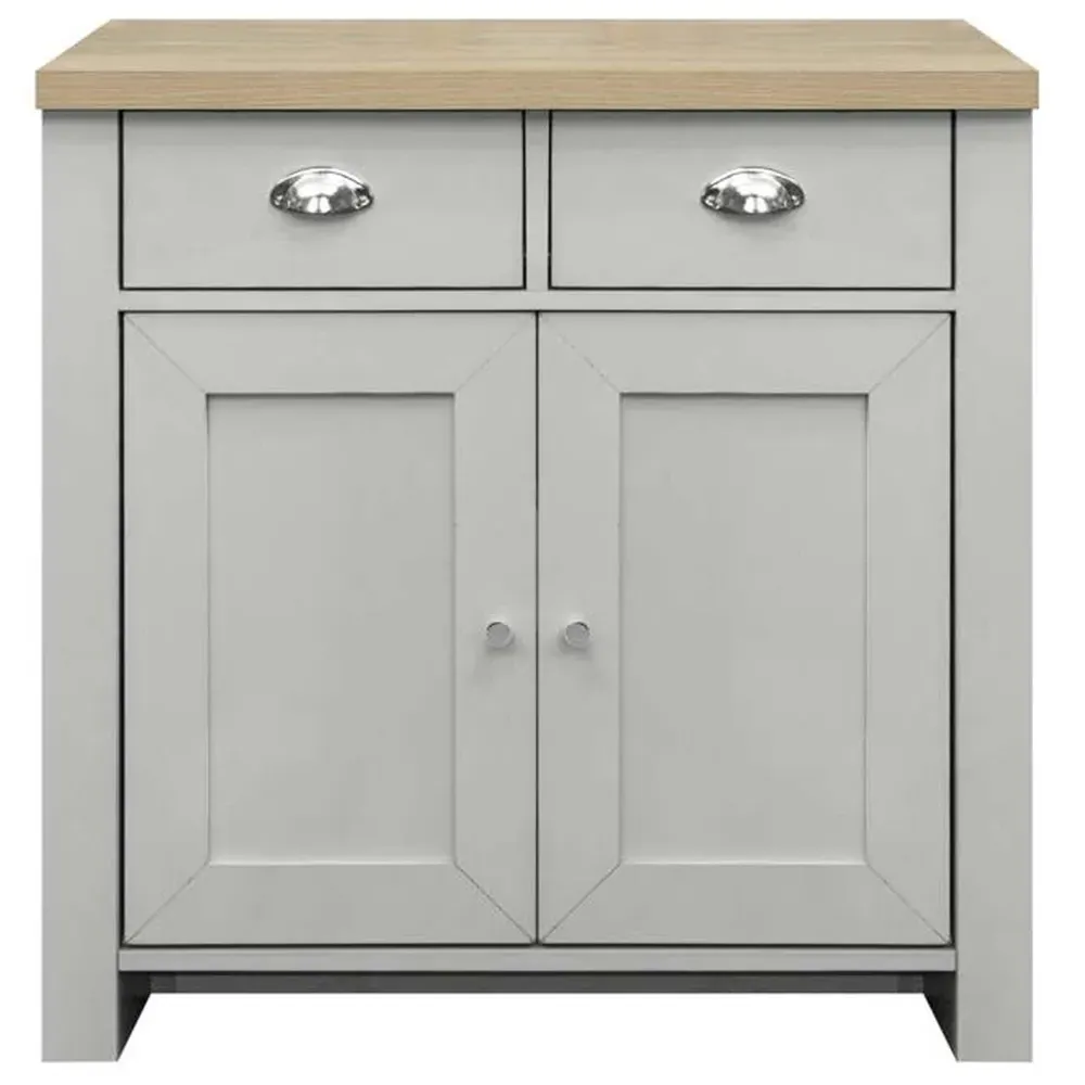 Highgate 2 Door 2 Drawer Sideboard - Grey, Oak