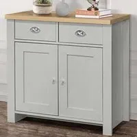 Highgate 2 Door 2 Drawer Sideboard - Grey, Oak