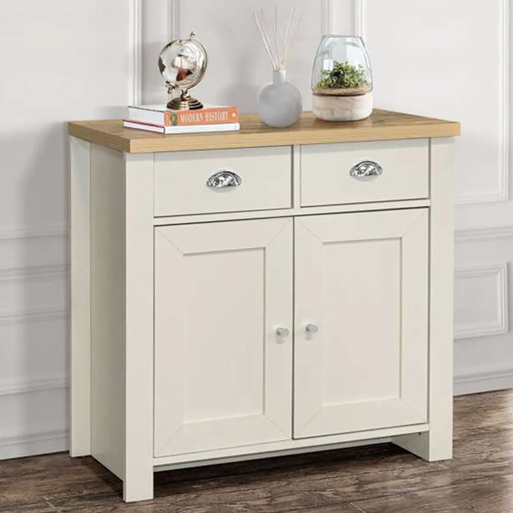 Highgate 2 Door 2 Drawer Sideboard - White, Oak