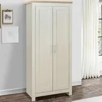 Highgate 2 Door Wardrobe - Cream, Oak