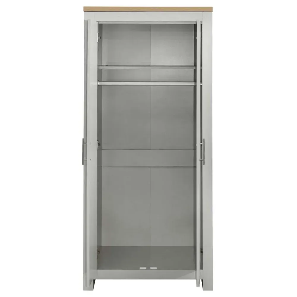 Highgate 2 Door Wardrobe - Grey, Oak