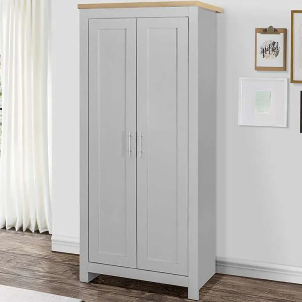 Highgate 2 Door Wardrobe - Grey, Oak
