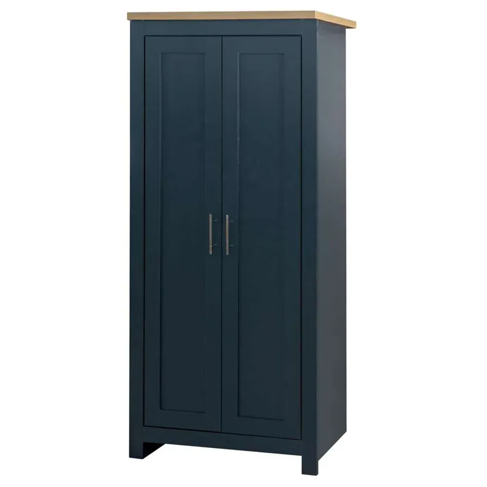 Highgate 2 Door Wardrobe - Navy, Oak