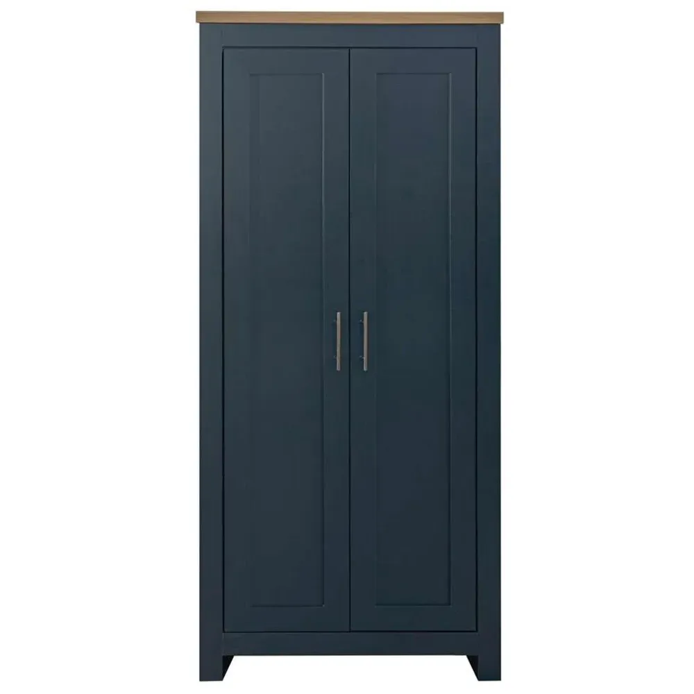 Highgate 2 Door Wardrobe - Navy, Oak