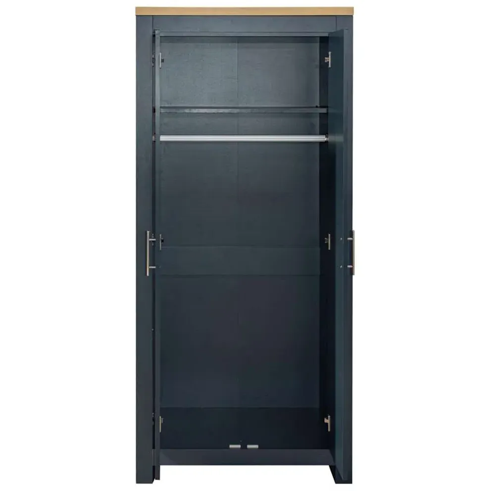 Highgate 2 Door Wardrobe - Navy, Oak