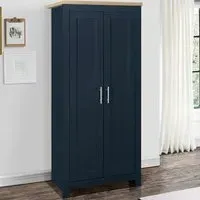 Highgate 2 Door Wardrobe - Navy, Oak