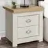 Highgate 2 Drawer Bedside Table - Cream, Oak