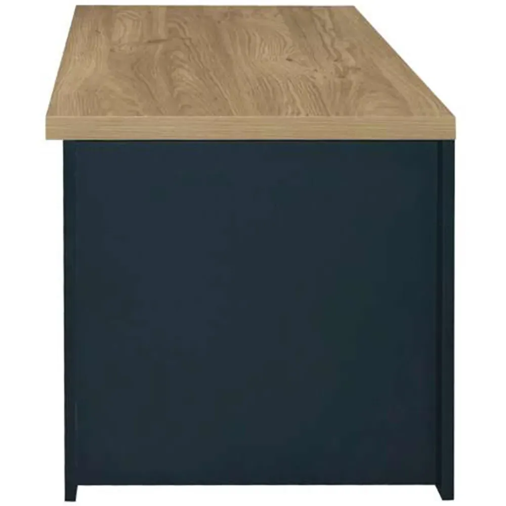 Highgate 2 Drawer Coffee Table - Navy, Oak