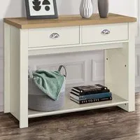Highgate 2 Drawer Console Table - Cream, Oak