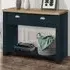 Highgate 2 Drawer Console Table - Navy, Oak