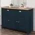 Highgate 3 Door 2 Drawer Sideboard - Navy, Oak
