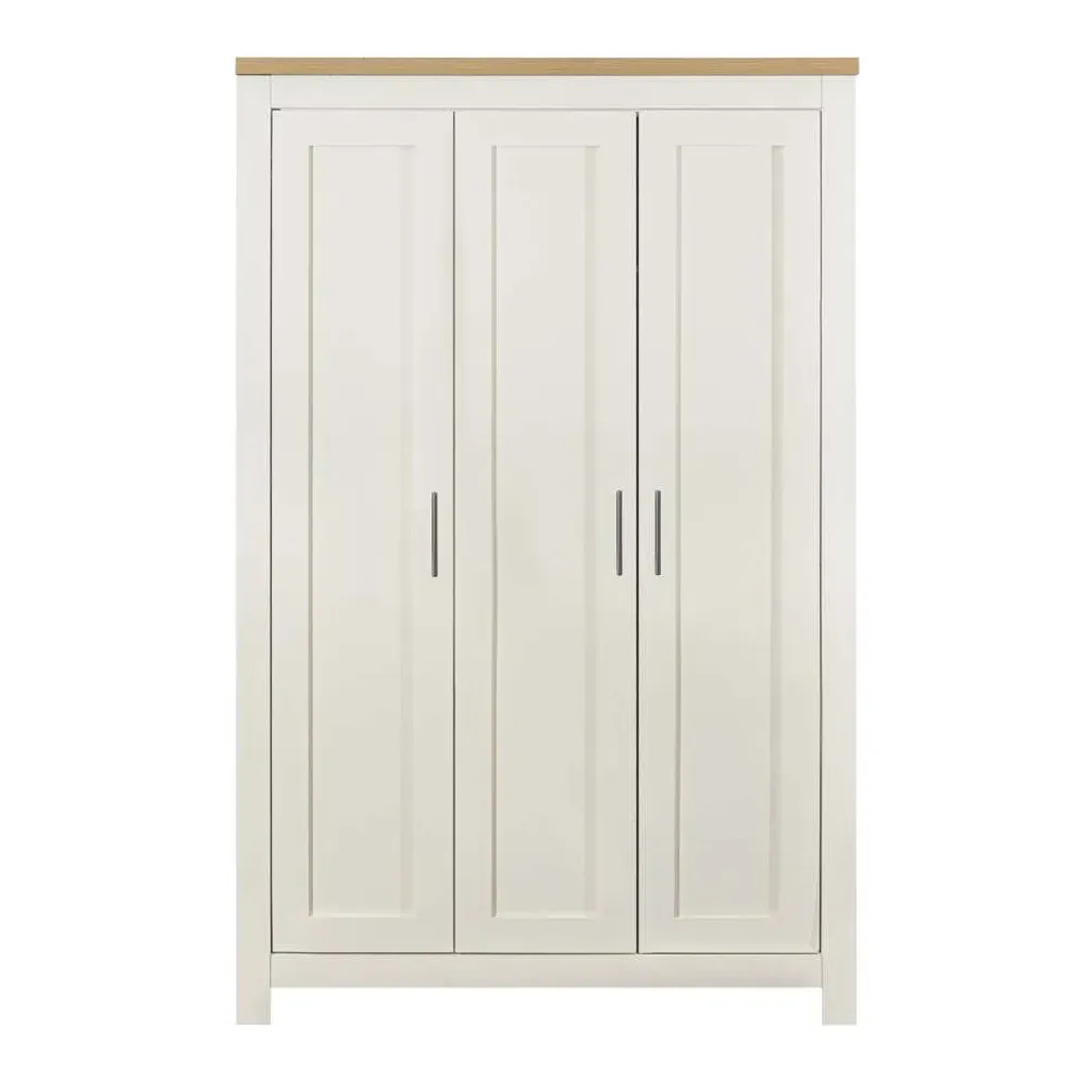 Highgate 3 Door Wardrobe - Cream, Oak