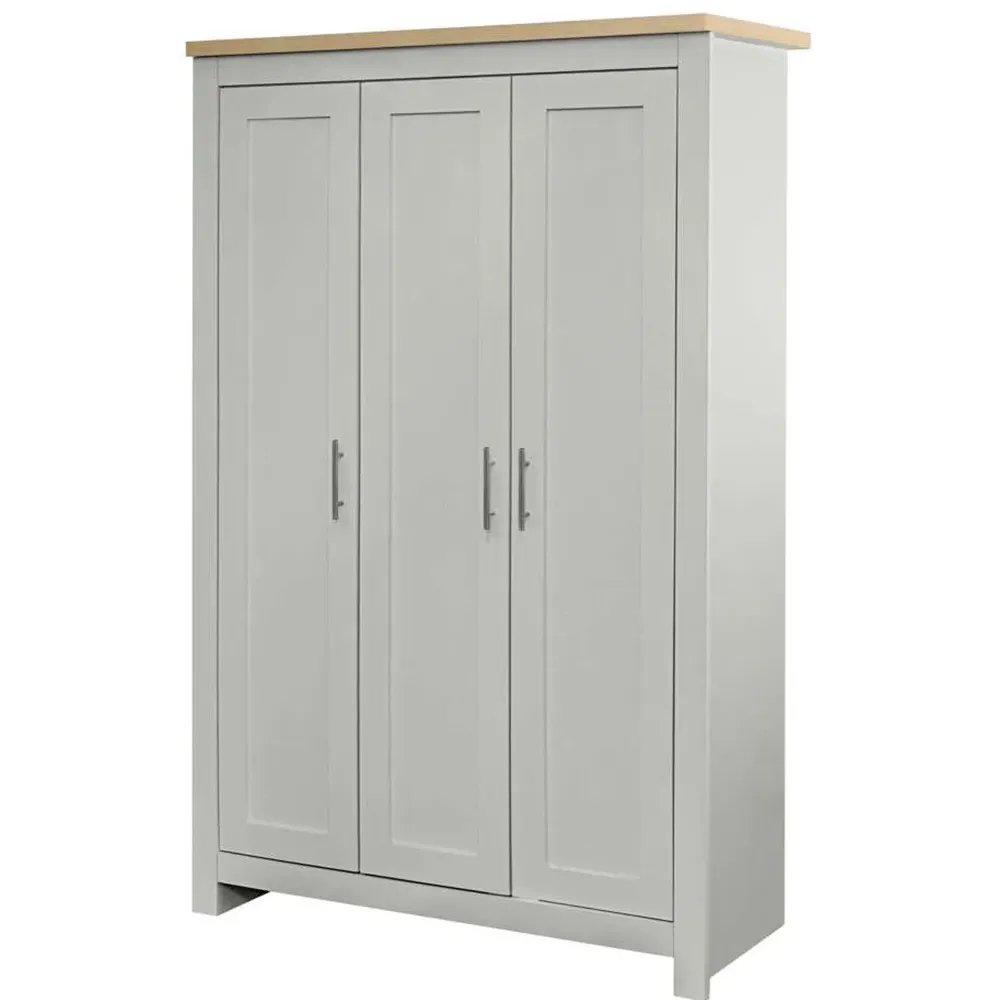 Highgate 3 Door Wardrobe - Grey, Oak