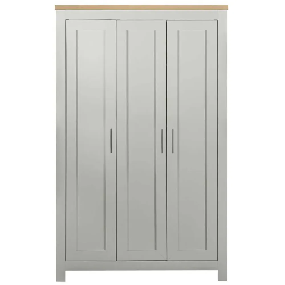 Highgate 3 Door Wardrobe - Grey, Oak