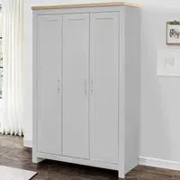 Highgate 3 Door Wardrobe - Grey, Oak