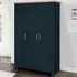 Highgate 3 Door Wardrobe - Navy, Oak