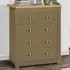 Highgate 4 Drawer Storage Chest - Green, Oak