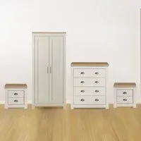 Highgate 4 Piece Bedroom Furniture Set - Cream